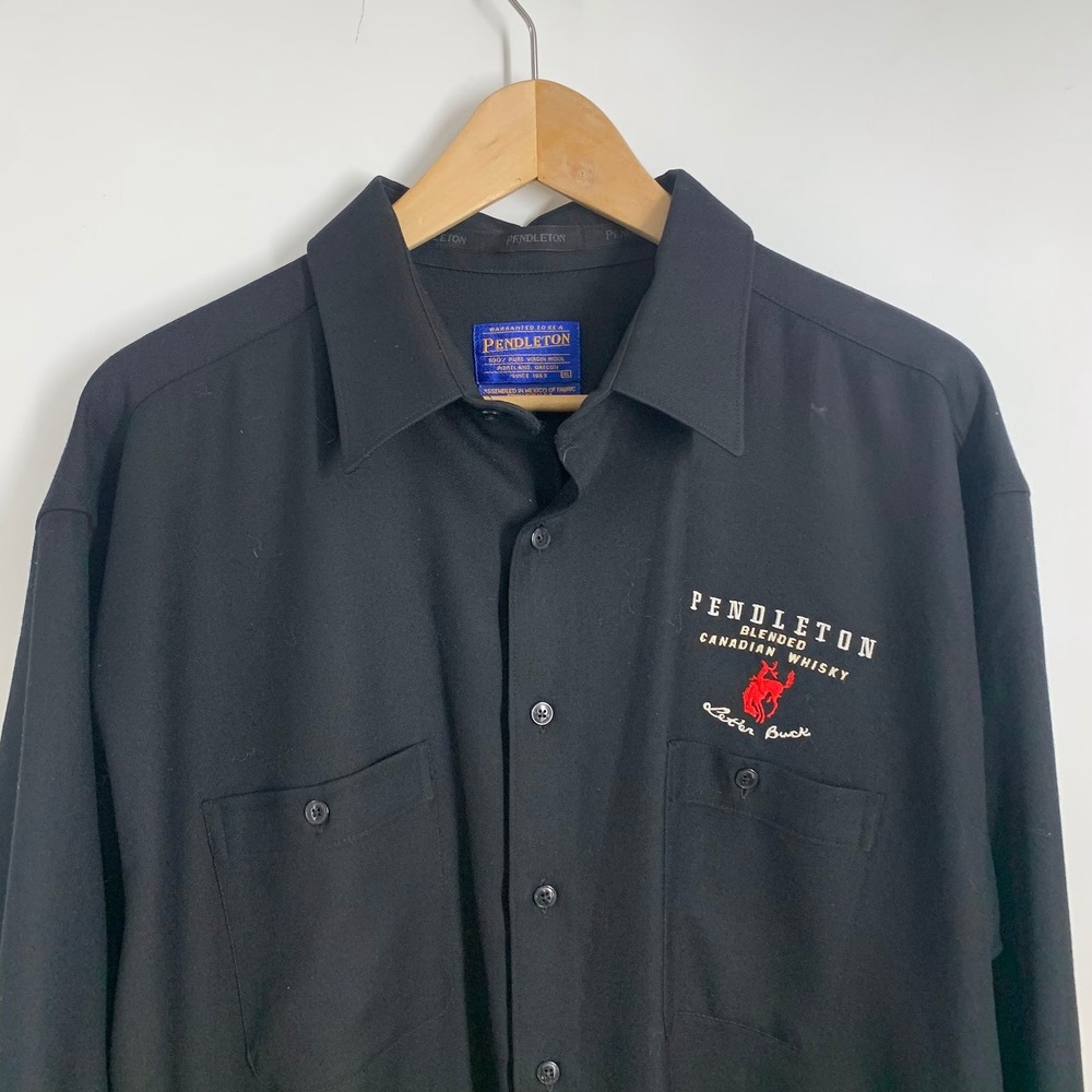 Pendleton‎ Men's Pendleton Whisky Vintage Wool Long Sleeve Button Up Shirt SZ XL - Picture 3 of 14